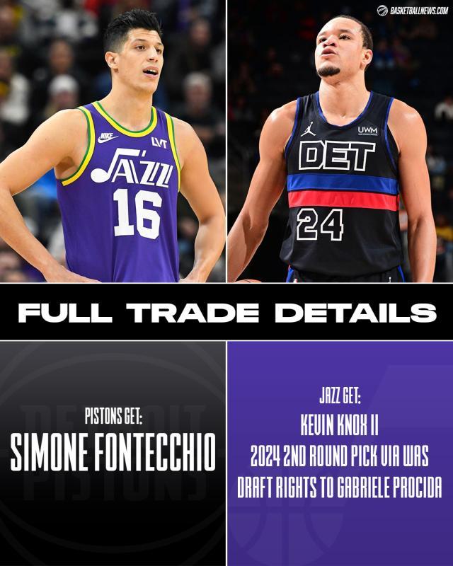 MK SPORTS-交易来了！爵士再次卖首发 活塞抢来意大利炮